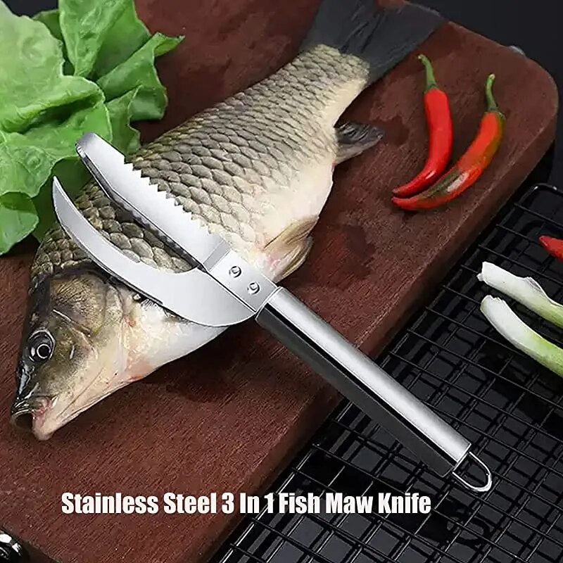 Stainless Steel 3 In 1 Fish Scale Knife