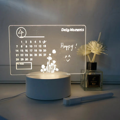 LED Reusable Note Board Night Light