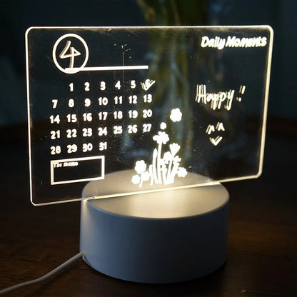 LED Reusable Note Board Night Light